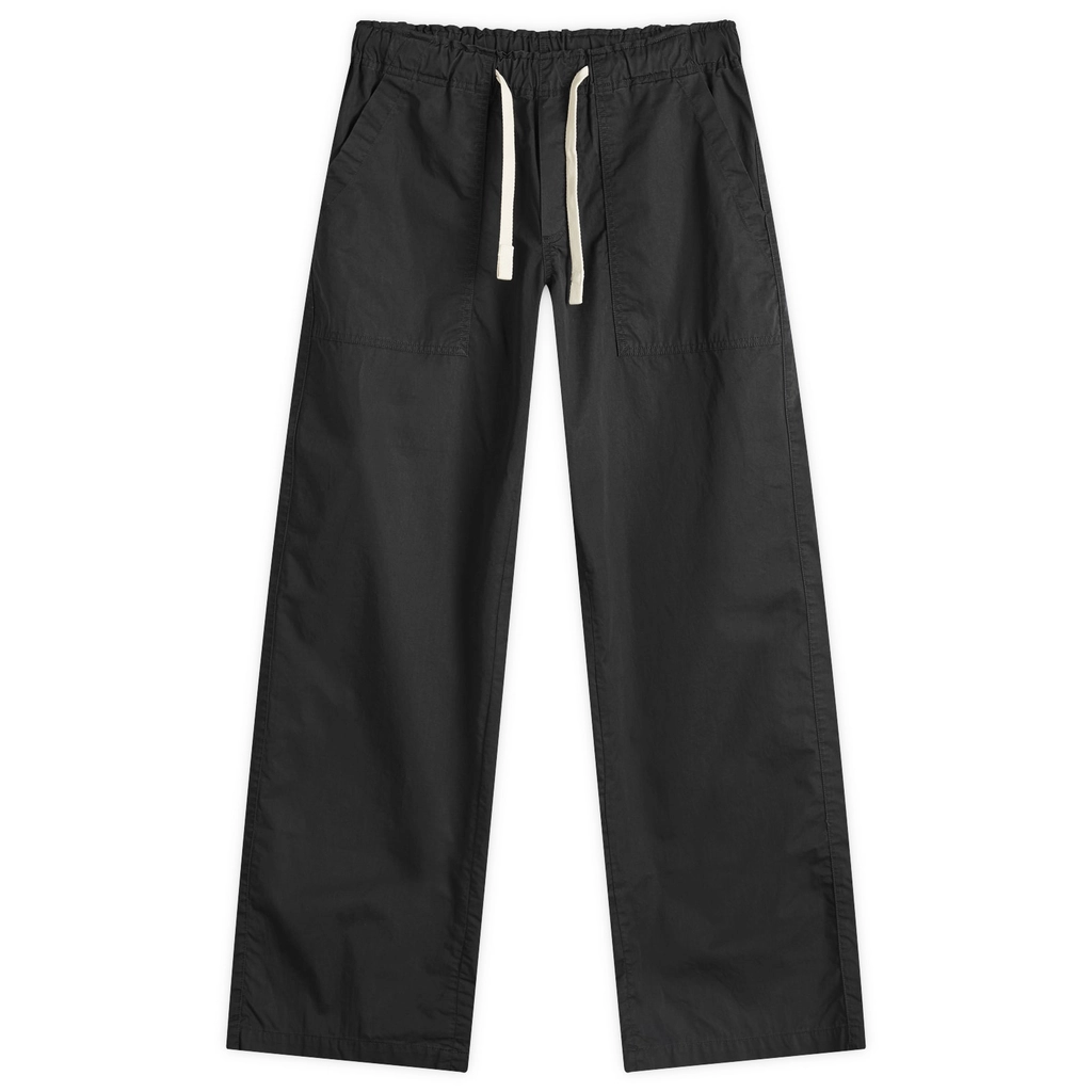 Palm Angels Men's Curved Logo Loose Trousers Black